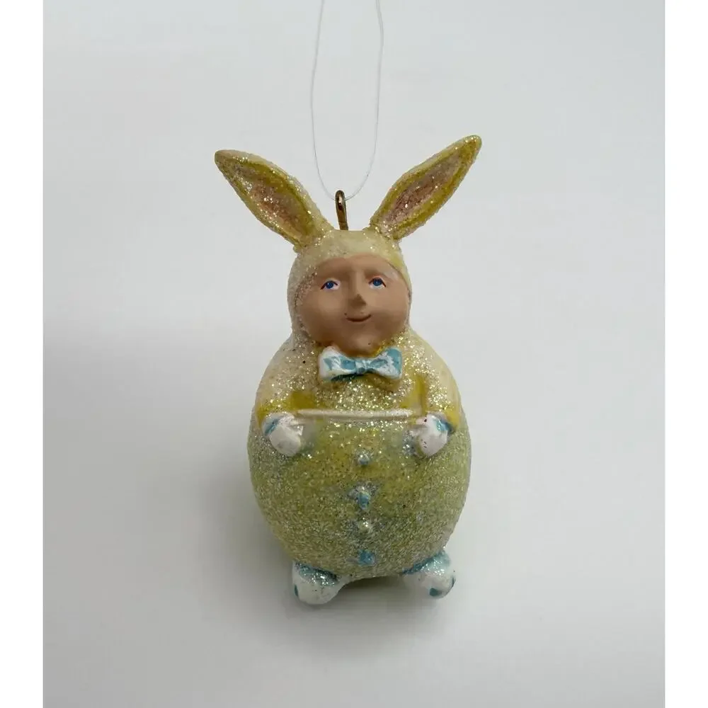 Department 56 Krinkles Mini Bunny Ornament 2” by Patience Brewster Easter Decor